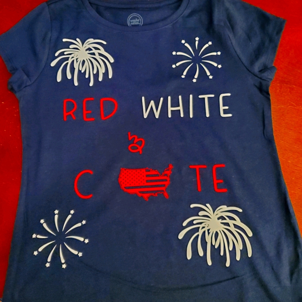 Girls 4th of July Tee